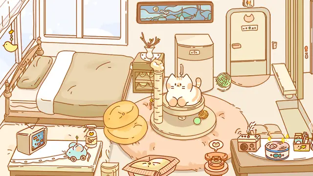 Ήσυχο δωμάτιο επισκεπτών από το Idle Cat Hotel